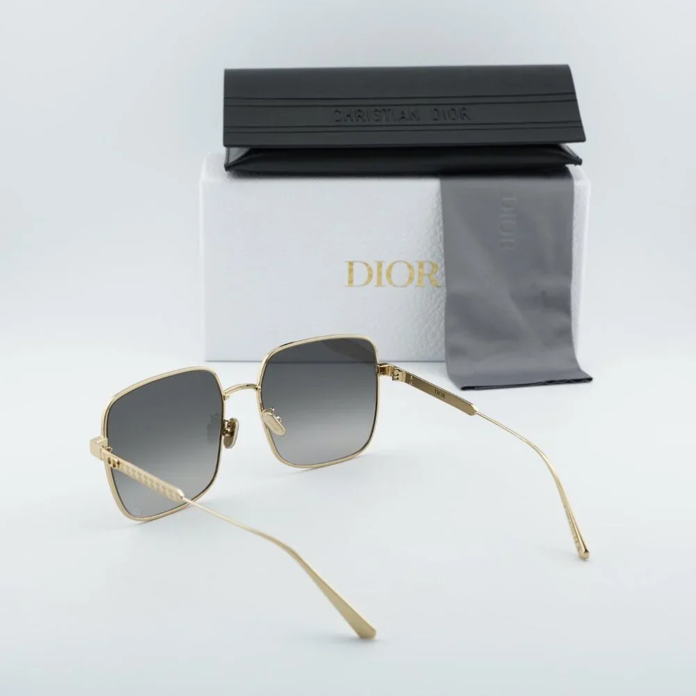 Dior DIORCANNAGE S1U B0A1 Square Sunglasses - Gold/Grey - Picture 5 of 12
